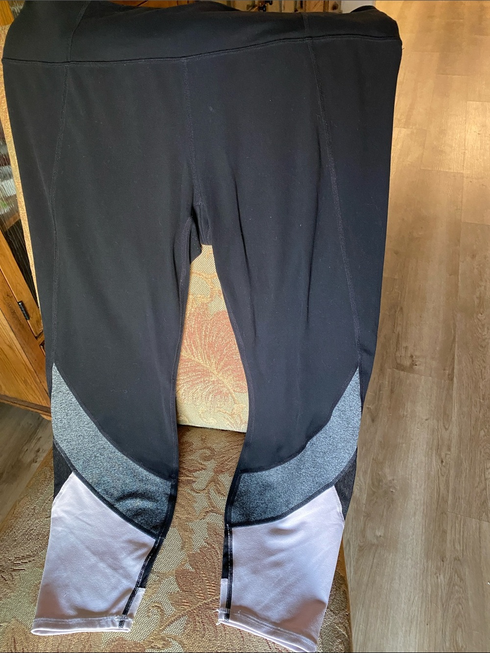 Athleta Black, Gray and White Leggings